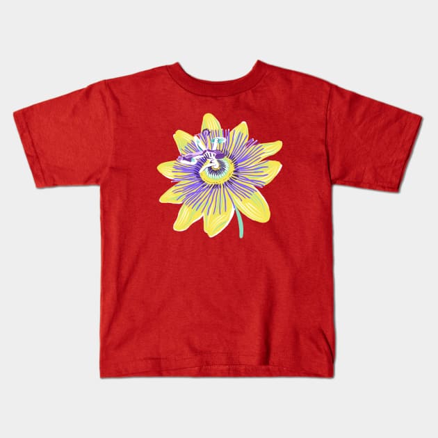 Passion flower (1) Kids T-Shirt by JordanKay